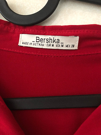 Bershka Kırmızı uzun gömlek