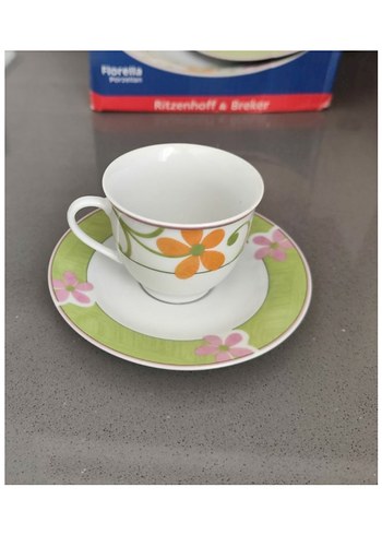American Vintage Ritzenhoff & Breker Florella Porselen Fincan ve servis tabağı