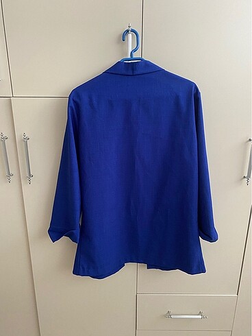 Diğer Saks mavisi blazer tarzi gomlek