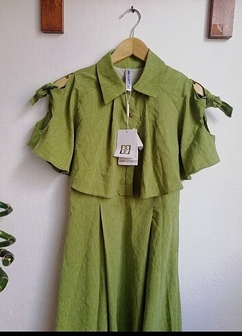 American Vintage American vintage retro uzun yeşil elbise