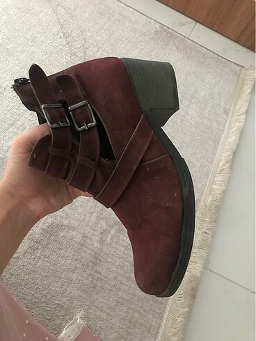 38 Beden bordo Renk Bordo topuklu bot