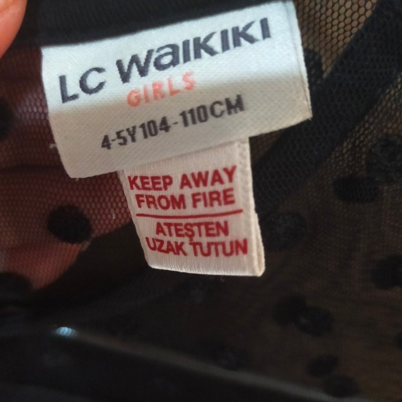 Uzun Kollu Siyah Puantiyeli Kız Elbisesi - Görsel 3