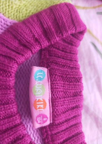 Renkli kız çocuk kazak - Görsel 3