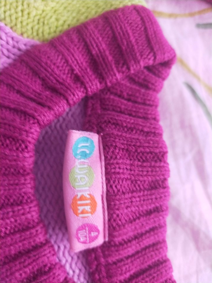 Renkli kız çocuk kazak - Görsel 3