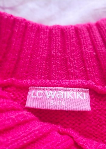 Renkli Düğmeli Pembe Kız Kazak - Görsel 4