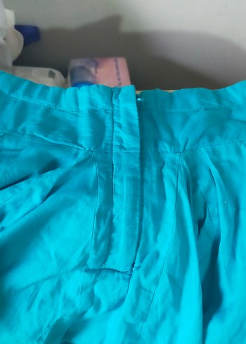 Nakışlı Fırfırlı Turkuaz Kız Eteği - Görsel 3