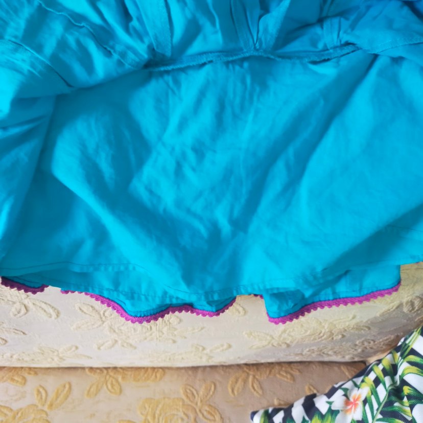 Nakışlı Fırfırlı Turkuaz Kız Eteği - Görsel 2