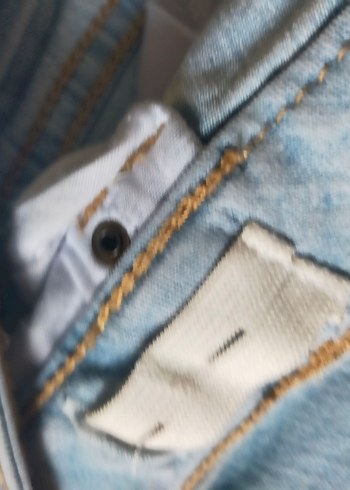 Kız Çocuk Düğmeli Mavi Denim Etek - Görsel 4