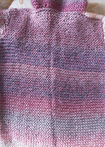 Örgü Ebruli Kız Hırkası Uzun Kollu - Görsel 3