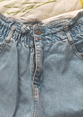 Kadın Mavi Bol Kesim Denim Pantolon - Görsel 2