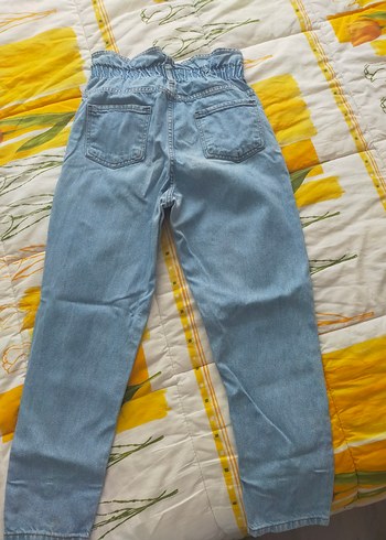 Kadın Mavi Bol Kesim Denim Pantolon - Görsel 3