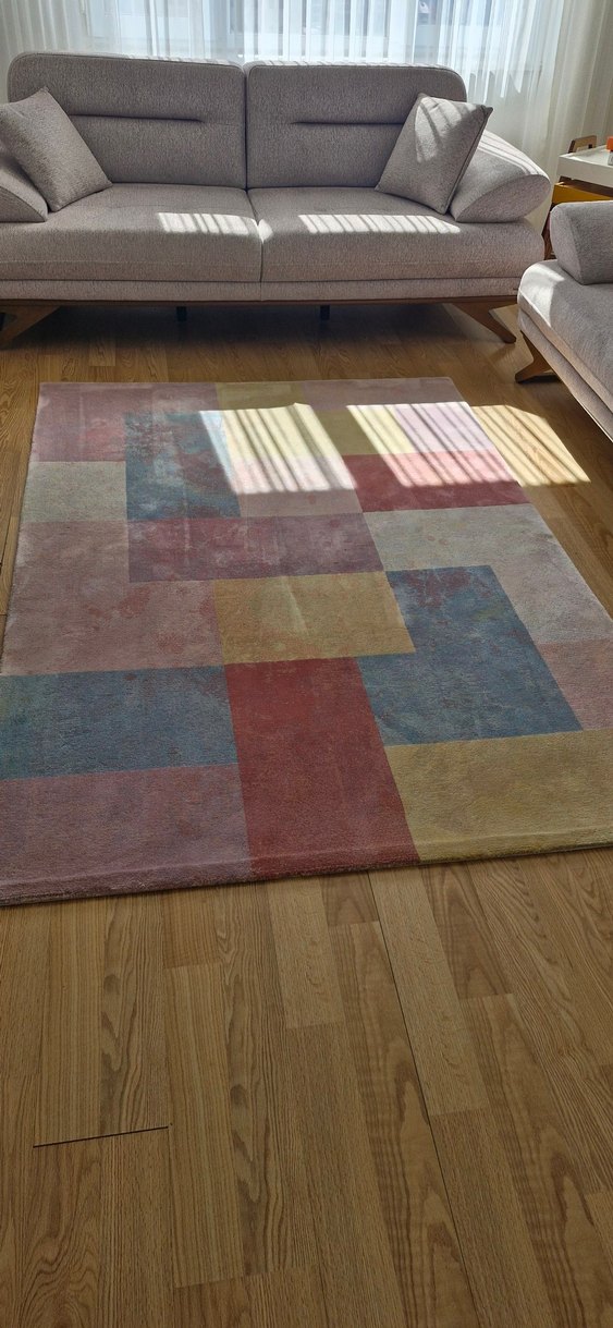 Pastel Renkli Modern Çok Renkli Halı - Görsel 4