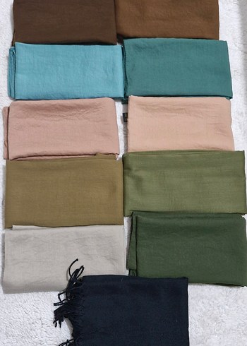 Kadın Çok Renkli Keten Bohem Şal - Görsel 2