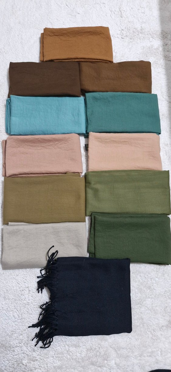 Kadın Çok Renkli Keten Bohem Şal - Görsel 2