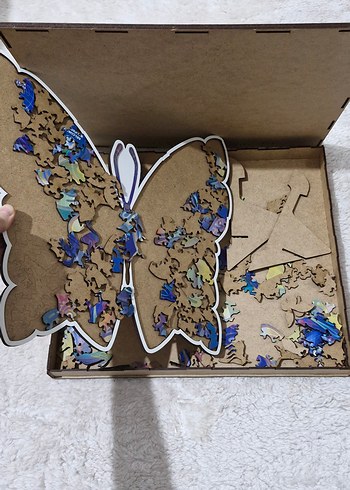 Renkli Kelebek Desenli Mouse Pad puzzle - Görsel 3