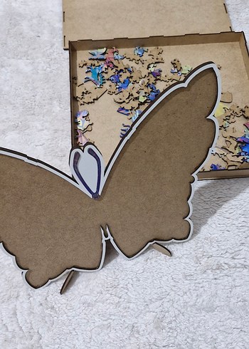 Renkli Kelebek Desenli Mouse Pad puzzle - Görsel 6