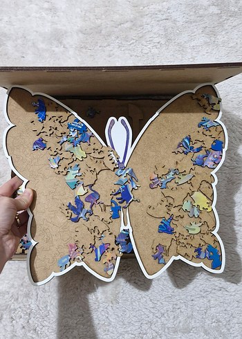 Renkli Kelebek Desenli Mouse Pad puzzle - Görsel 4