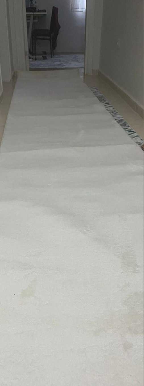 Beyaz Modern Düz Peluş Halı - Görsel 2