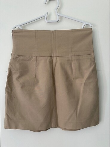 m Beden camel Renk Zara bej gabardin etek