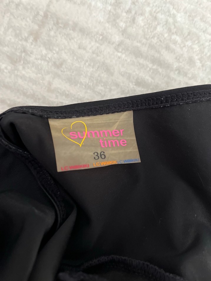 Siyah Atletik Kesim Kadın Mayo - Görsel 3