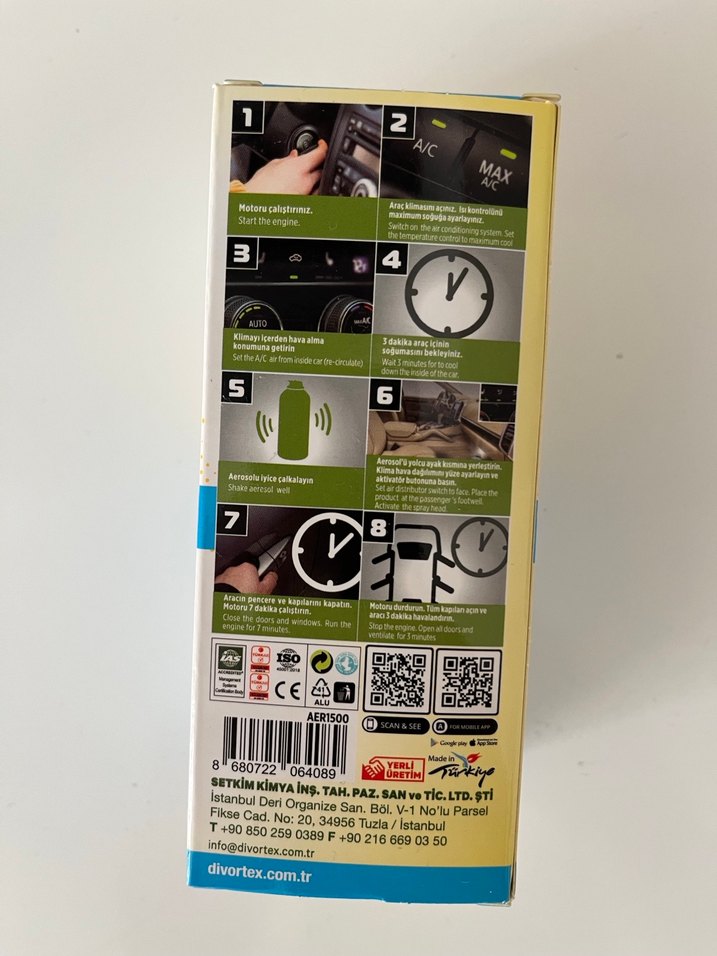 Divortex Limonlu Klima Koku Giderici 150 ml - Görsel 3