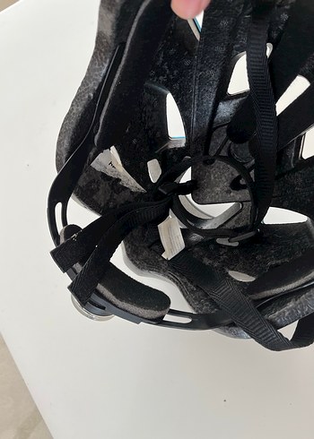 Mavi Siyah Biker Motosiklet Kaskı Velcro - Görsel 5