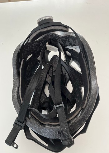 Mavi Siyah Biker Motosiklet Kaskı Velcro - Görsel 3