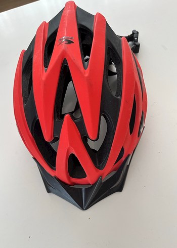 Kırmızı Biker Motosiklet Kaskı Velcro Bantlı - Görsel 2