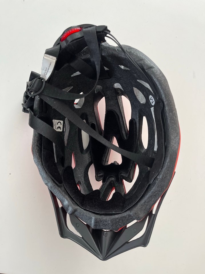 Kırmızı Biker Motosiklet Kaskı Velcro Bantlı - Görsel 5