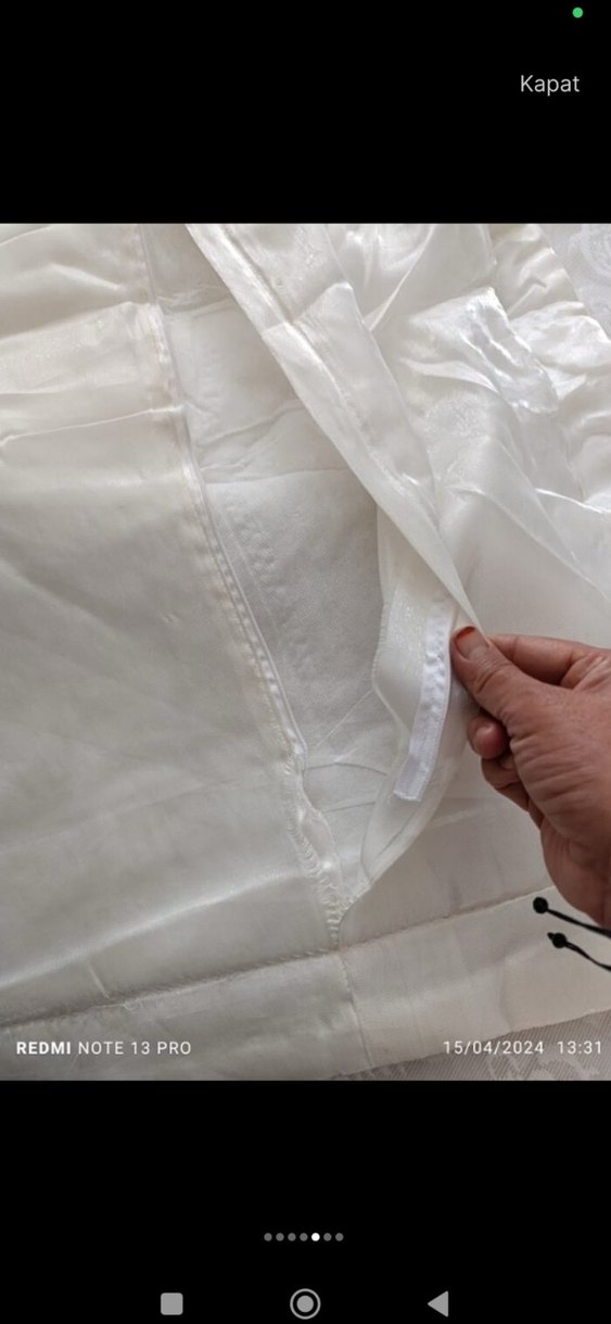 Nakışlı Beyaz Yatak Örtüsü - Görsel 5