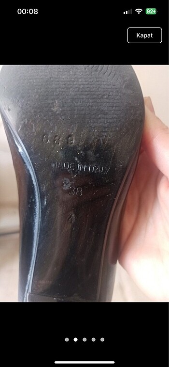 38 Beden siyah Renk Ayakkabı
