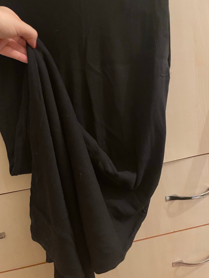 Siyah Kolsuz Kadın Midi Yelek - Görsel 2