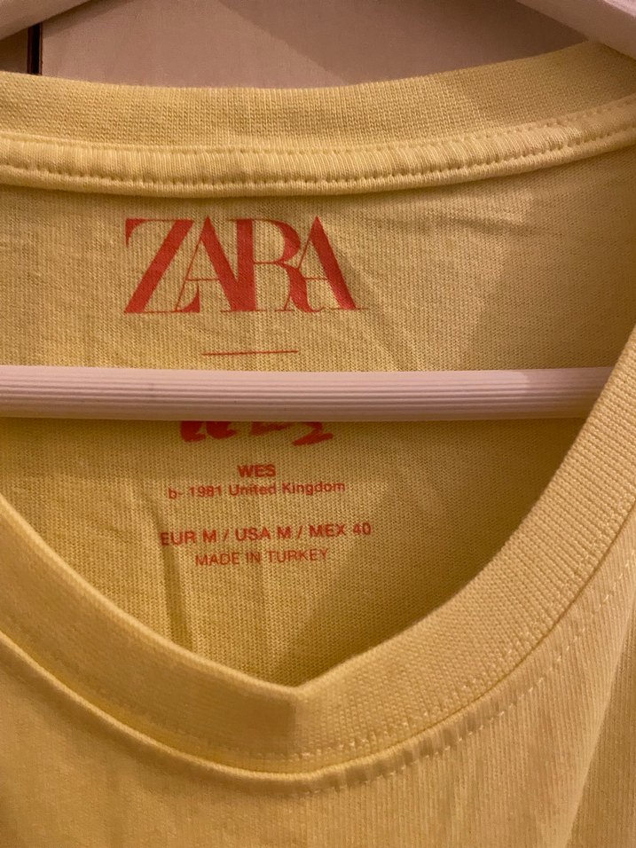 Sarı Baskılı Kız Tişörtü - Zara - Görsel 3