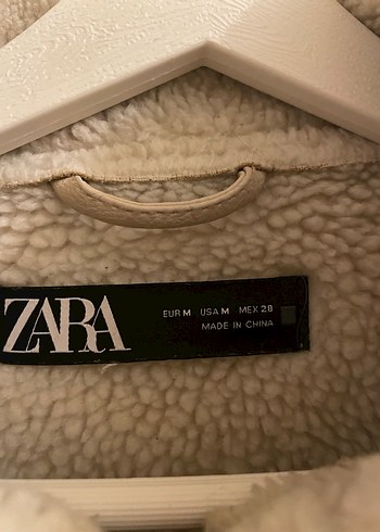 Bej Süet Kadın Mont, Kürklü, Rahat Kesim - Görsel 5