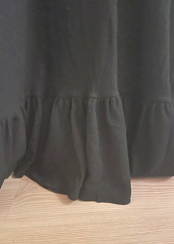 Siyah Fırfırlı Midi Kadın Elbise - Görsel 2