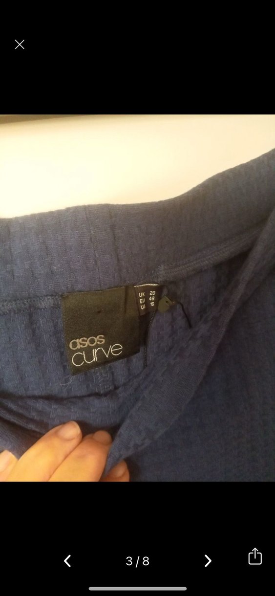 Kadın Mavi Pilili Midi Etek - Görsel 3