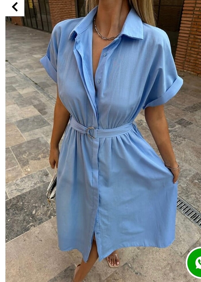 Kadın gömlek elbise - Görsel 2