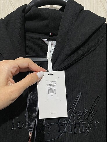 xs Beden siyah Renk Tommy Hilfiger Uzun Sweatshirt