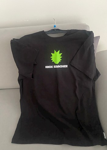 Rick Sanchez Baskılı Yeşil Oversize Tişört - Görsel 3