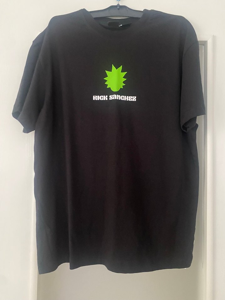 Rick Sanchez Baskılı Yeşil Oversize Tişört - Görsel 2