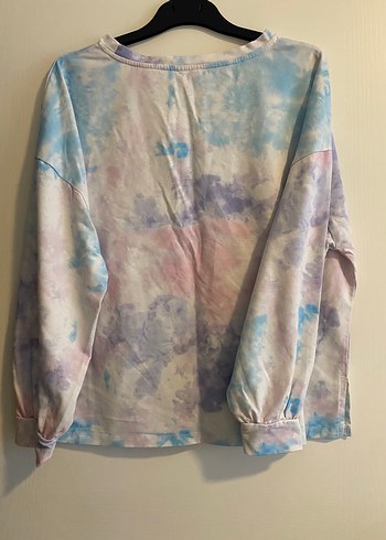 Kadın Pastel Tie-Dye Pamuklu Sweatshirt - Görsel 3