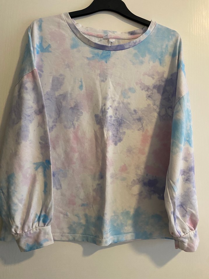 Kadın Pastel Tie-Dye Pamuklu Sweatshirt - Görsel 2