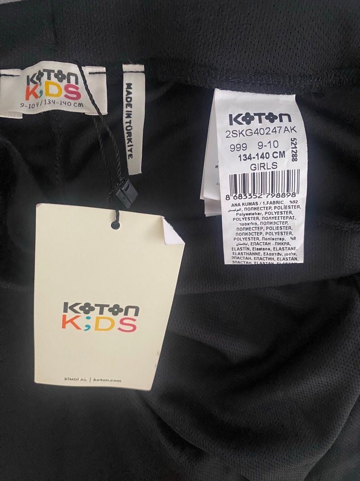 Siyah Spor kiz cocukTayt - Görsel 4