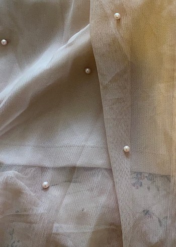 Pudra Pembe Midi Bohem V Yaka Abiye Elbise - Görsel 7