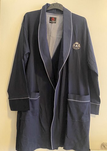 Lacivert Uzun Kollu erkek Sabahlığı - Görsel 8