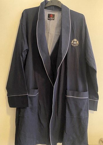 Lacivert Uzun Kollu erkek Sabahlığı - Görsel 9