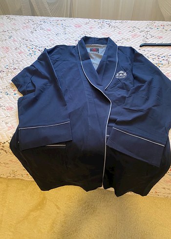 Lacivert Uzun Kollu erkek Sabahlığı - Görsel 7