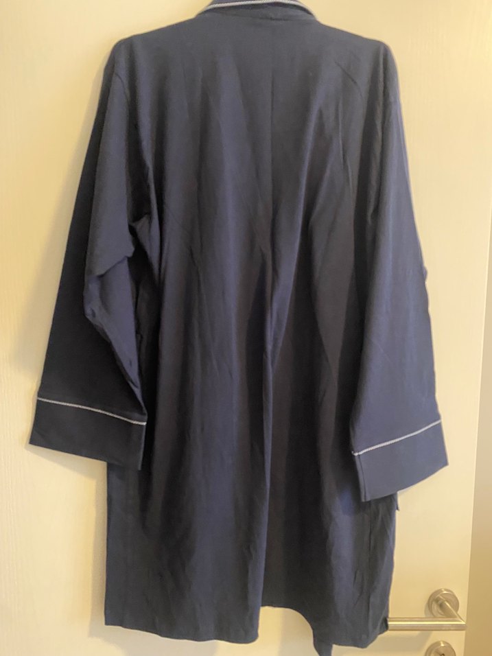 Lacivert Uzun Kollu erkek Sabahlığı - Görsel 2