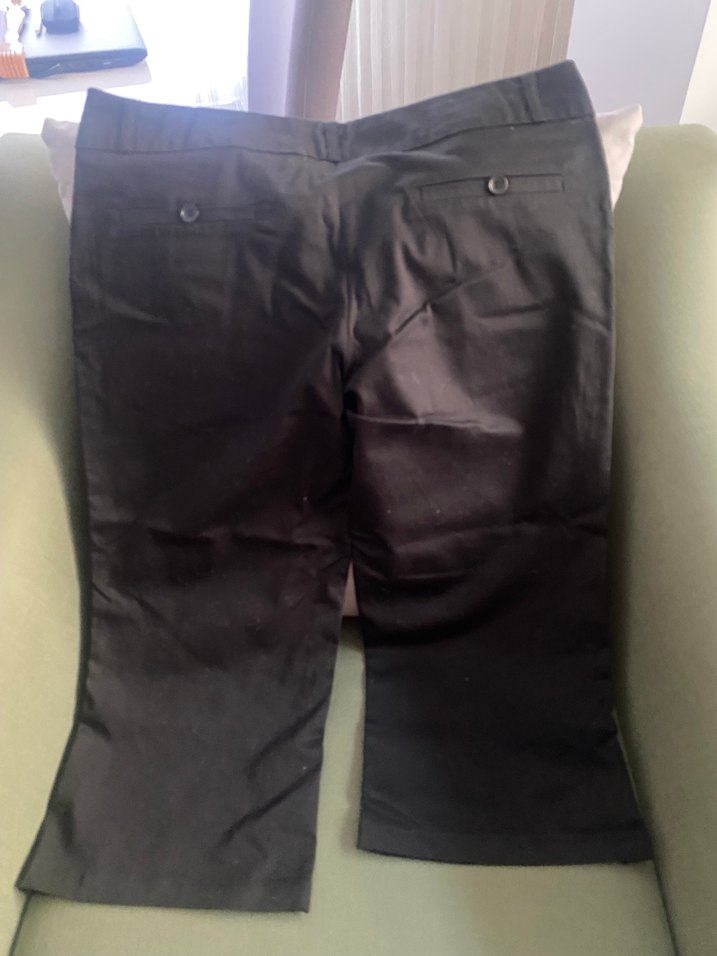 Siyah Kemerli Kadın Kumaş Pantolon - Görsel 3