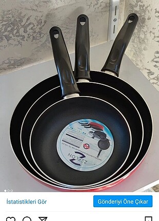 3 lü teflon tava seti